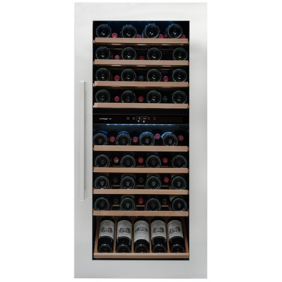AVINTAGE  Cantina per Vini ad Incasso a 2 Temperature, h 123 cm, 79 Bottiglie, Classe Energetica G, Acciaio Inox  -  AVI81XDZA