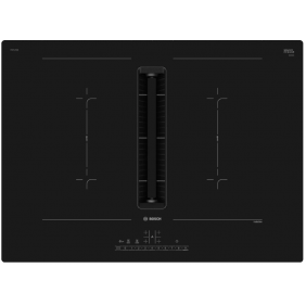 BOSCH  Piano Cottura a Induzione con Cappa Integrata, Serie 6, 70 cm, 2 Zone Cottura, Classe Energetica B, Vetroceramica Nero  -  PVQ711F15E