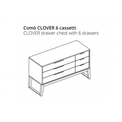 ALTACORTE - Clover Comò 6 Cassetti