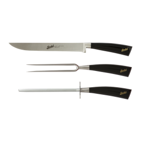 BERKEL set 3 coltelli Arrosto Elegance Nero - KEP3RS00SRBGB