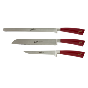 BERKEL set 3 coltelli da Prosciutto Elegance Rosso - KEP3HS00SRRGB